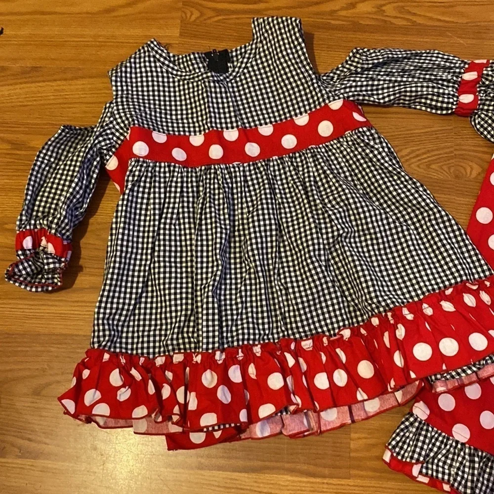 Hand Crafted Girls Matching Outfit size 6 (CI)